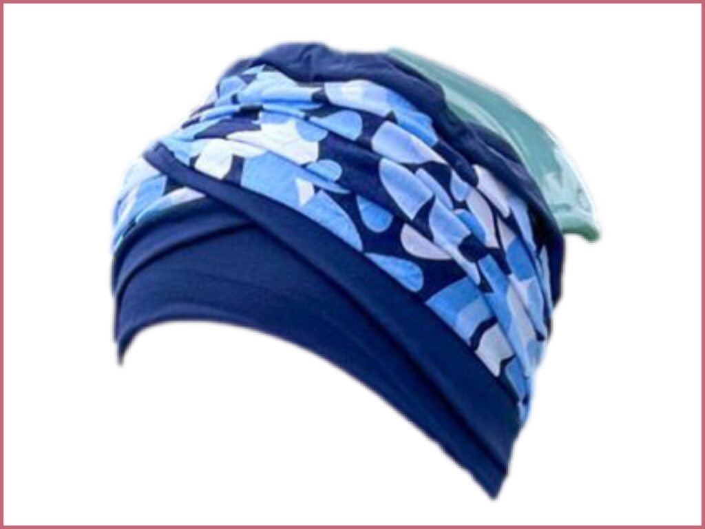 foulard à motifs bleu