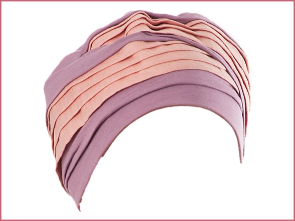 Turban Rose pour la chimiothérapie