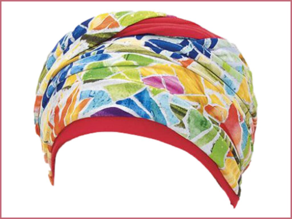 turban à motif multicolore